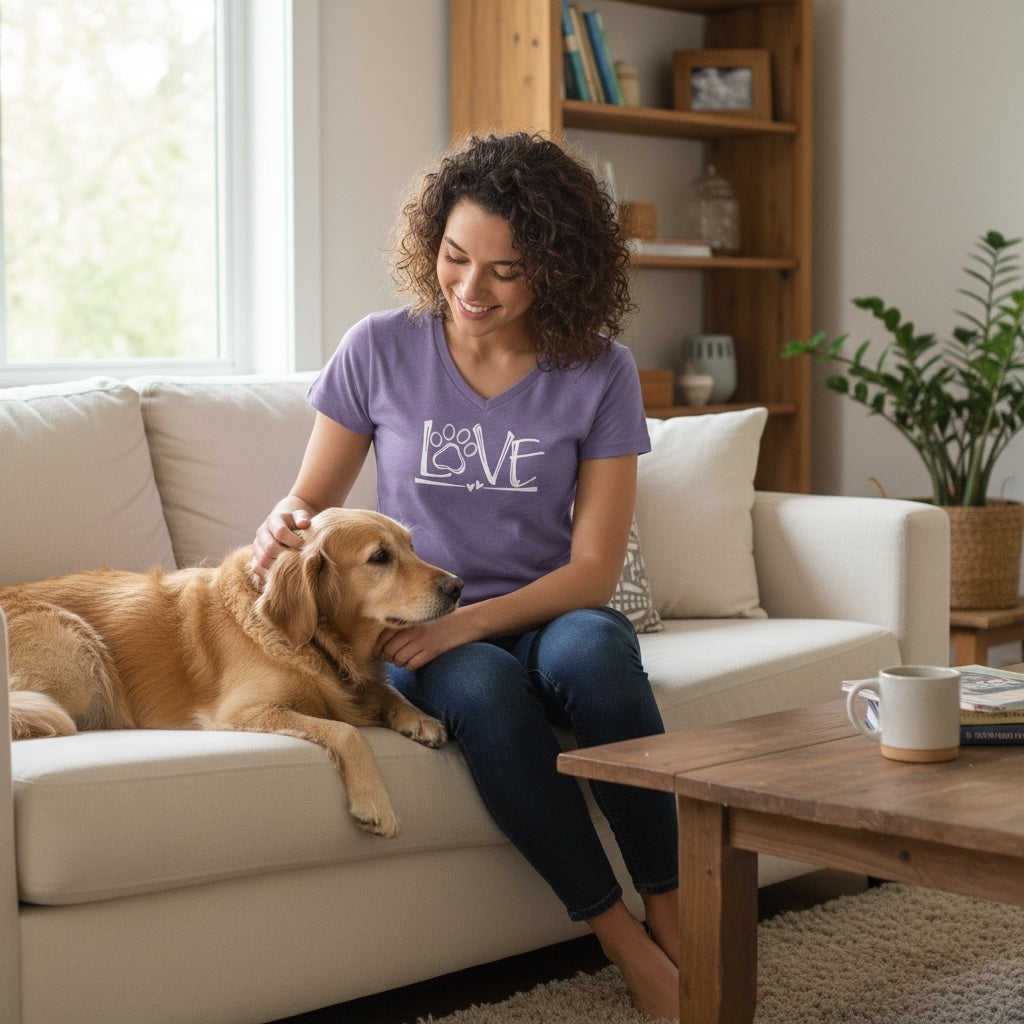 Love (Heathered Purple) Women's T Shirt