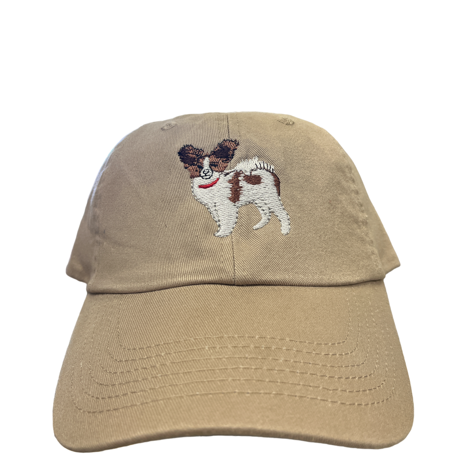 Papillion, Brown and White, Dog Breed Baseball Cap