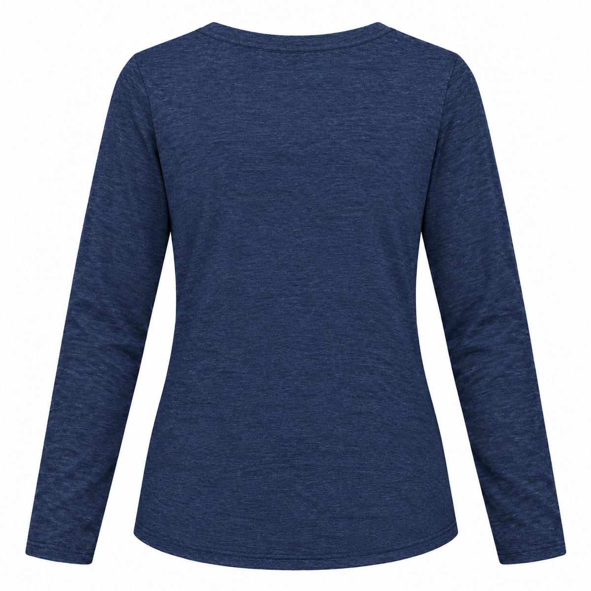 Sorry I'm Late I Saw A Dog Women's Long Sleeve V Neck Heathered Navy T Shirt