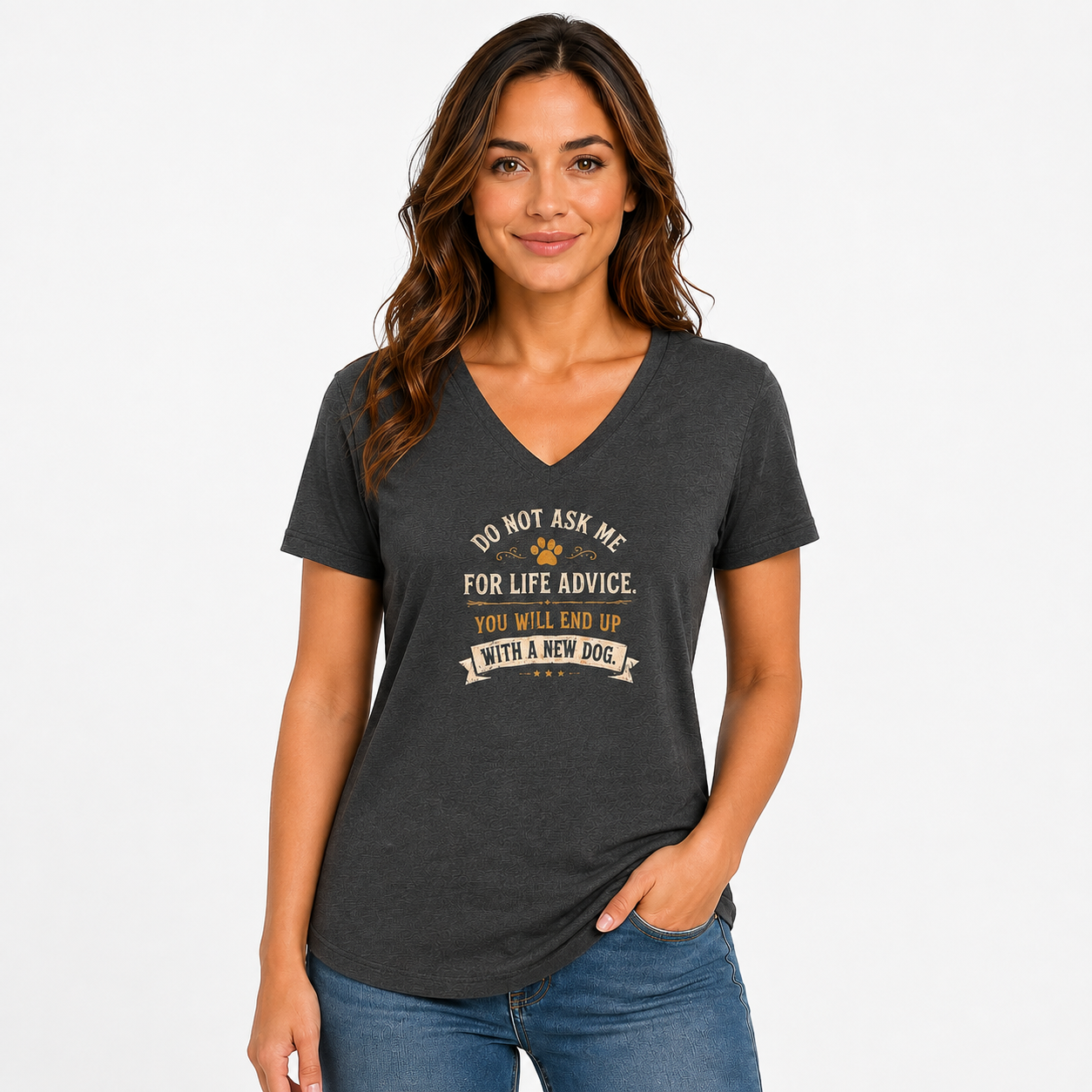 Do Not Ask For Life Advice S/S Heathered Charcoal Women's T Shirt