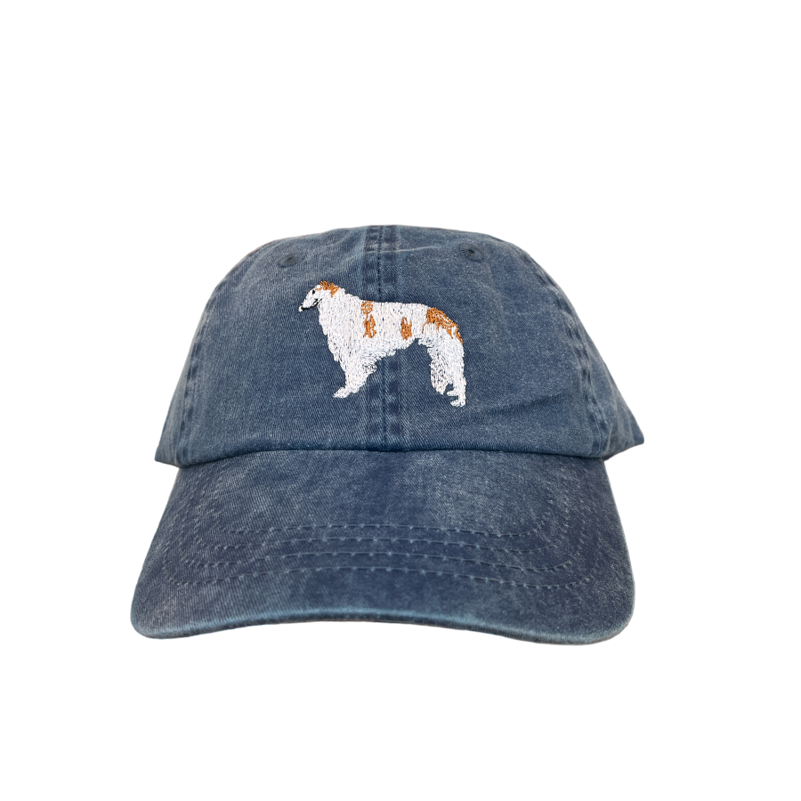 Borzoi, Gold with Piebald Markings, Dog Breed Baseball Cap