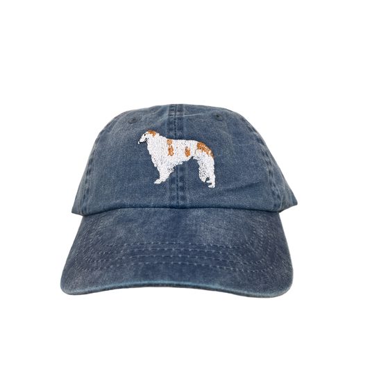 Borzoi, Gold with Piebald Markings, Dog Breed Baseball Cap