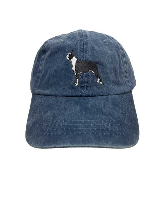 Boston Terrier, Blue, Dog Breed Baseball Cap