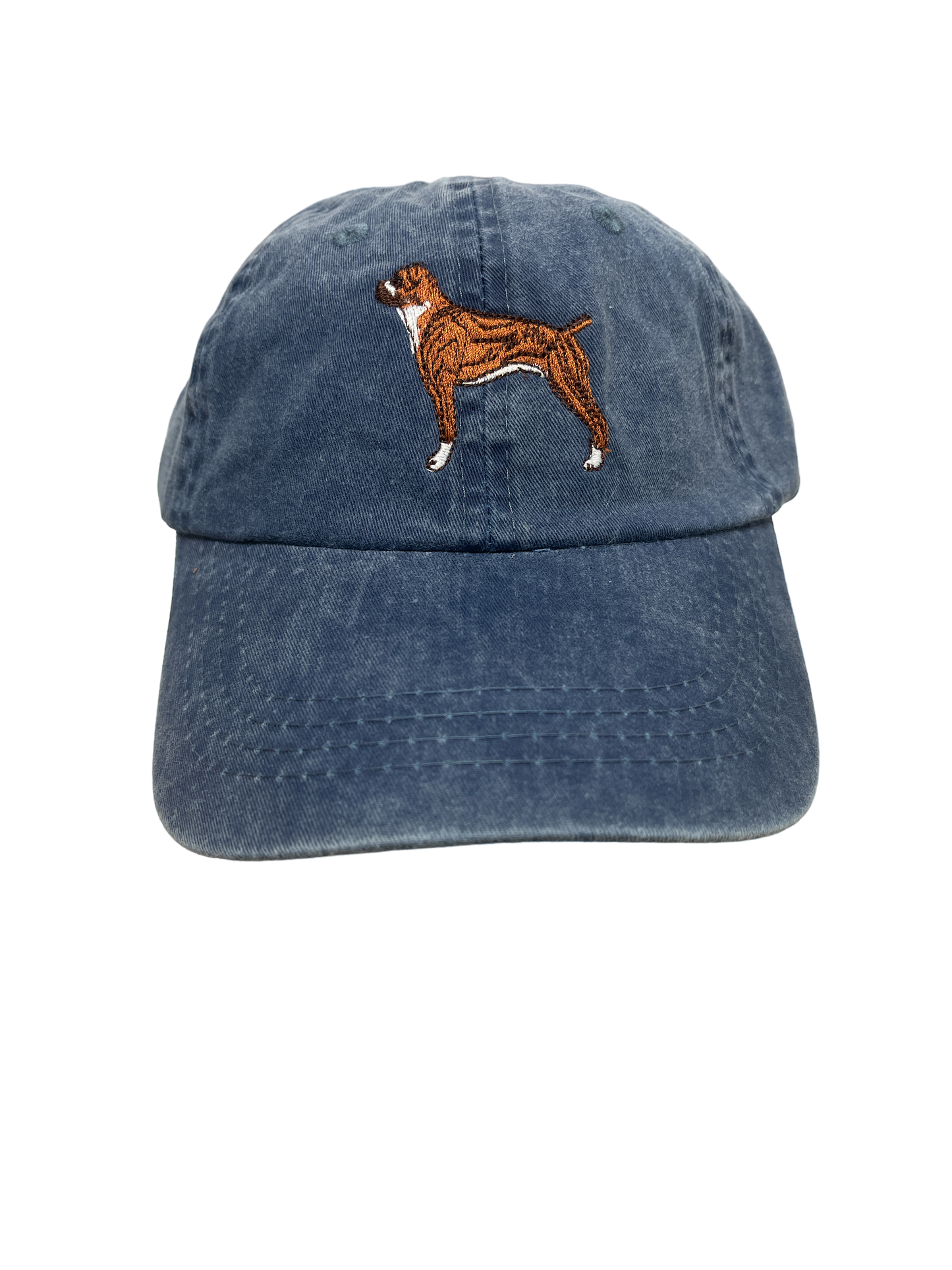 Boxer, Natural Ears Down Brindle Dog Breed Baseball Cap