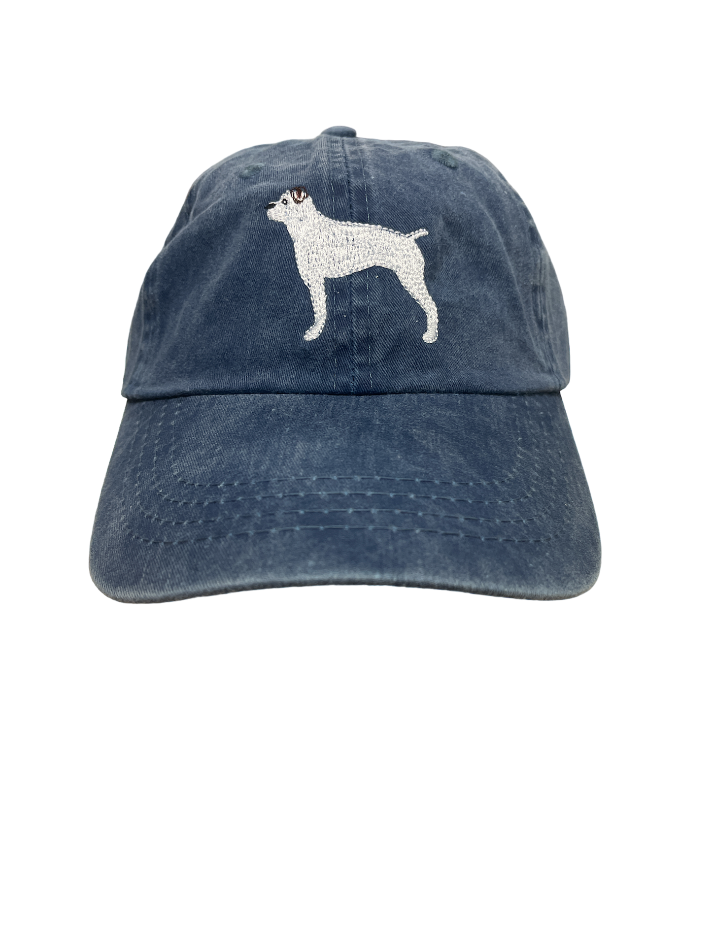 Boxer, Natural Ears Down, White, Dog Breed Baseball Cap