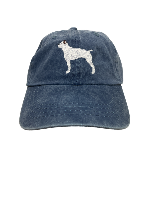 Boxer, Natural Ears Down, White, Dog Breed Baseball Cap