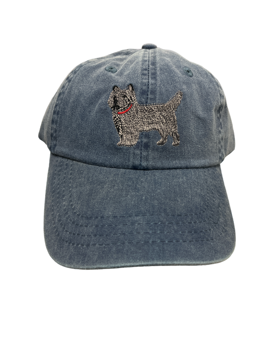 Cairn Terrier, Gray, Dog Breed Baseball Cap