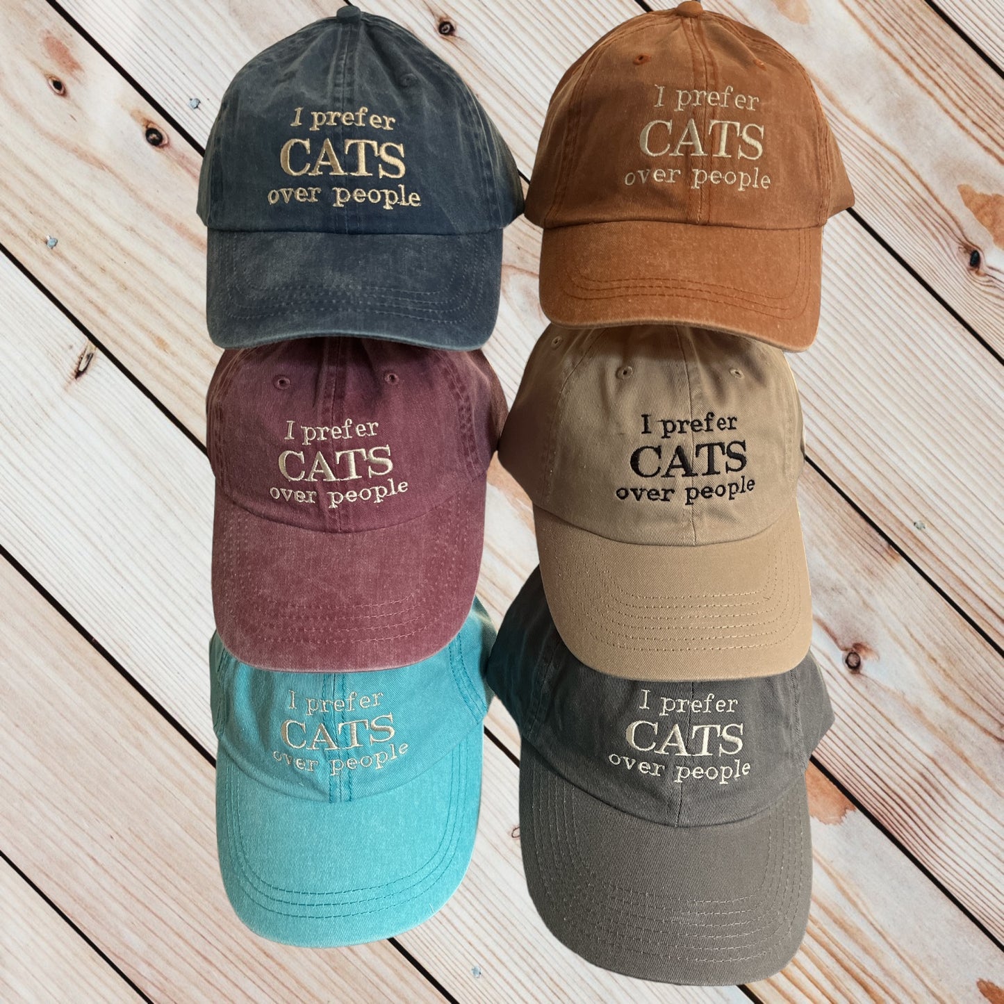 I Prefer Cats Over People Baseball Cap