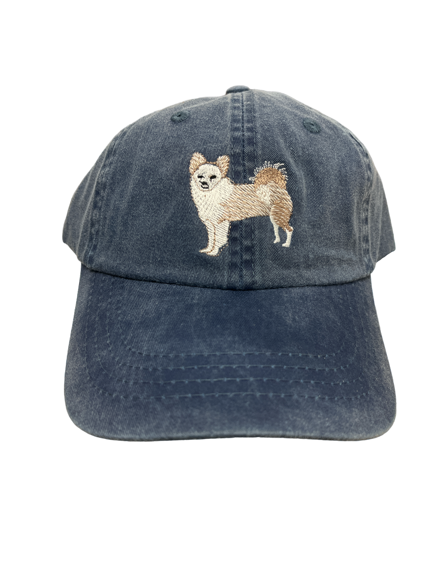 Chihuahua, Long Hair Tan and White, Dog Breed Baseball Cap