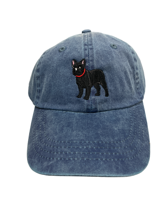 French Bulldog, Black, Dog Breed Baseball Cap