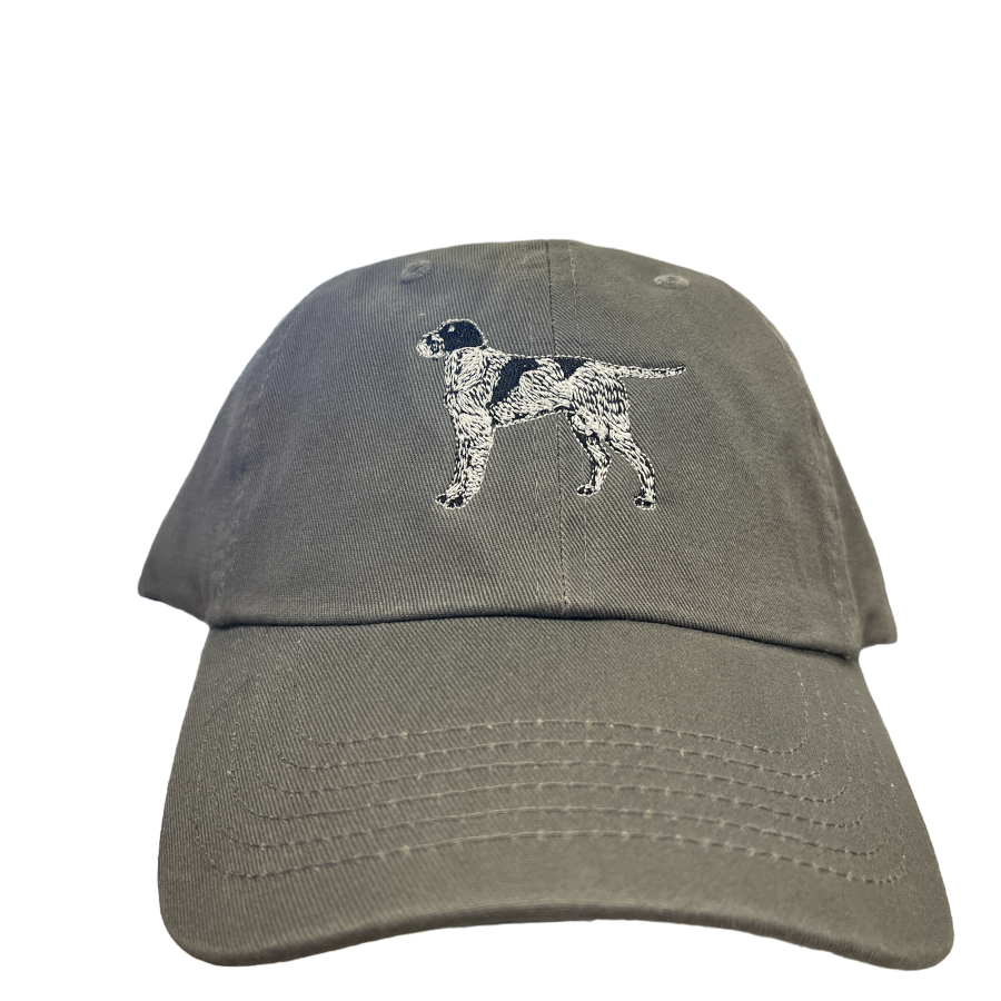 German Wirehaired Pointer, Black and White, Dog Breed Baseball Cap