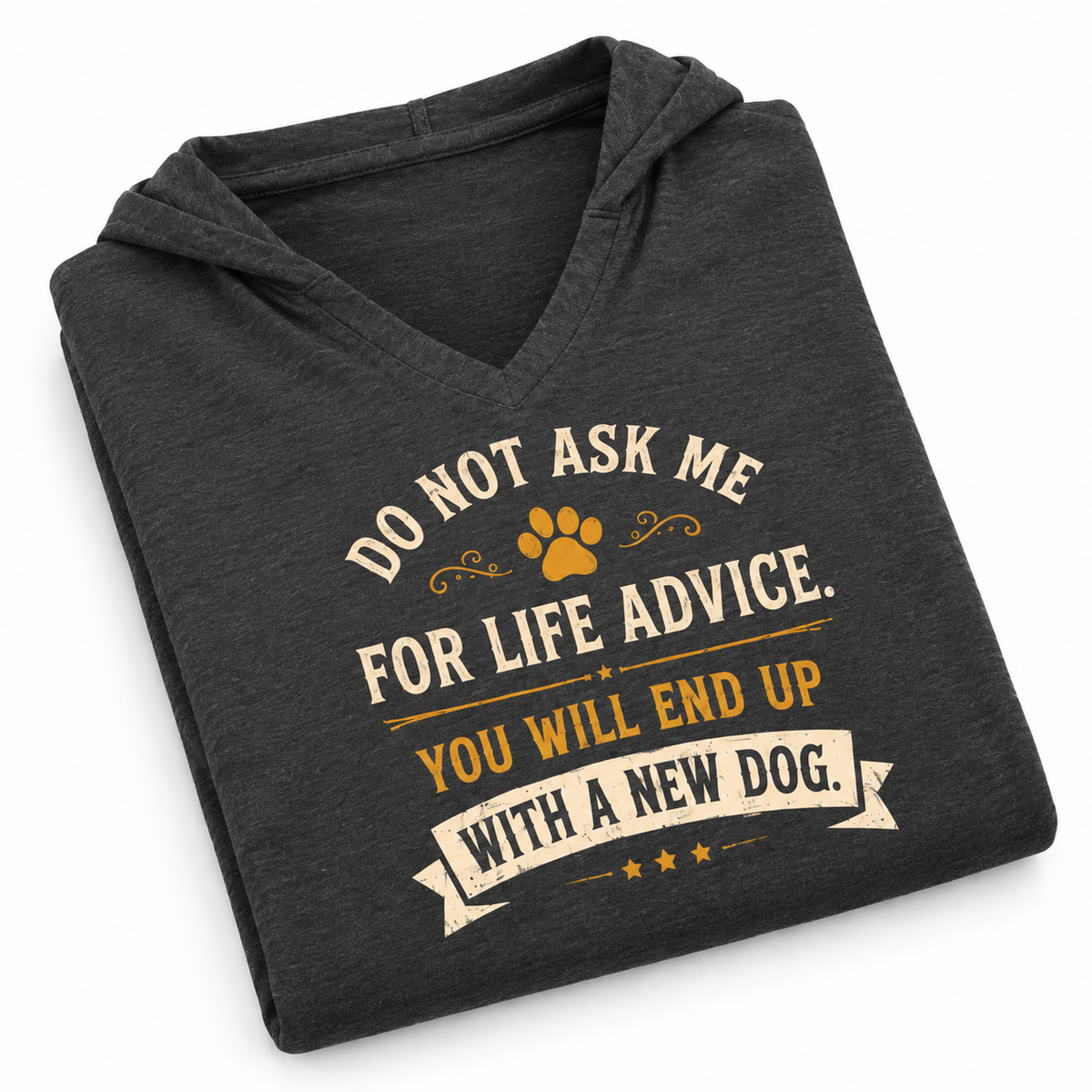 Do Not Ask For Advice L/S Women's Heathered Charcoal Hooded T Shirt