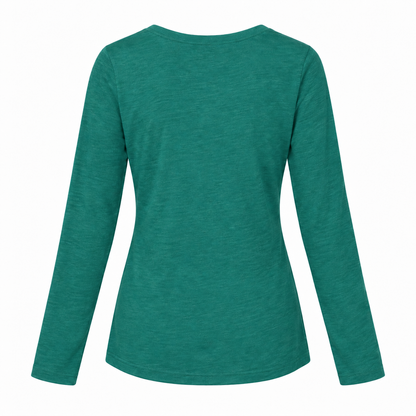 Life Is Better With A Dog L/S Women's Heathered Turquoise T Shirt