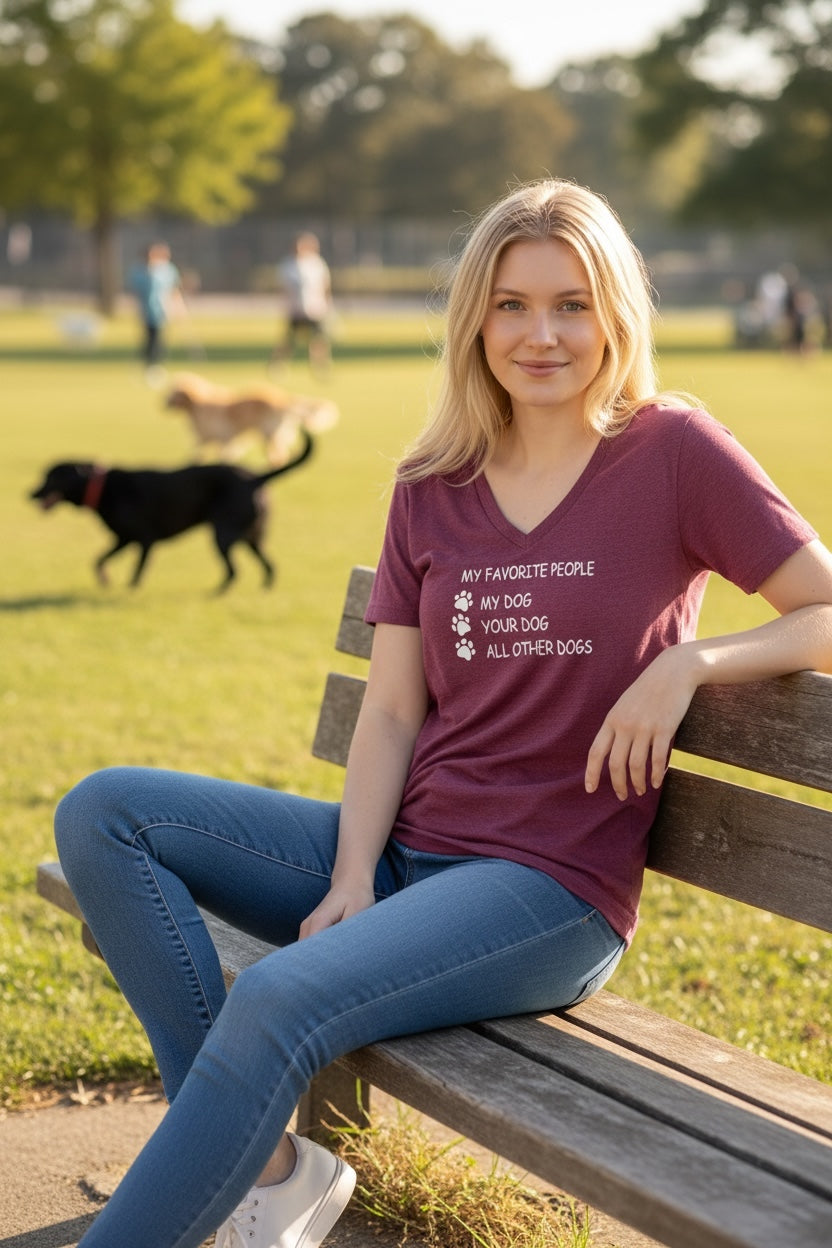My Favorite People (Raspberry Fleck) Women's T Shirt