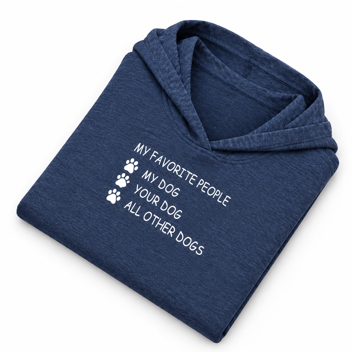 My Favorite People Women's L/S Hooded Heathered Navy T Shirt
