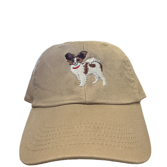 Papillion, Brown and White, Dog Breed Baseball Cap