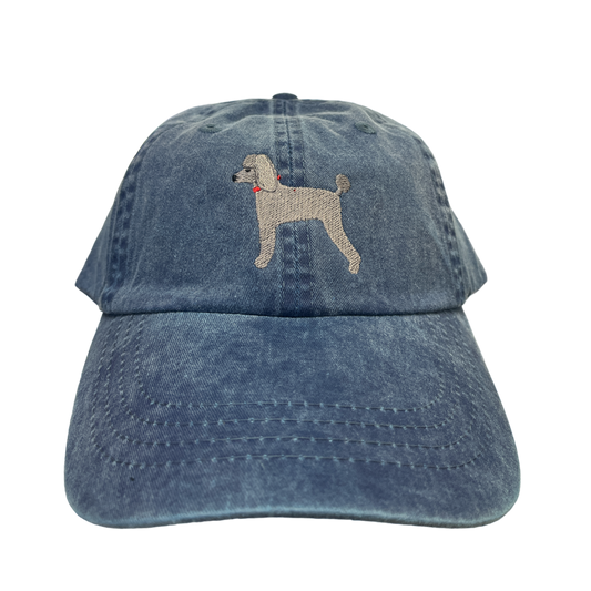 Poodle, Gray, Dog Breed Baseball Cap