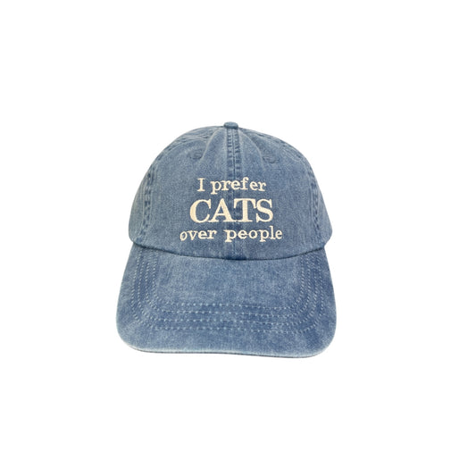 I Prefer Cats Over People Baseball Cap