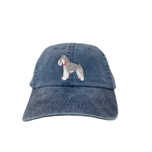 Schnauzer, Natural Ears, Medium Gray, Dog Breed Baseball Cap