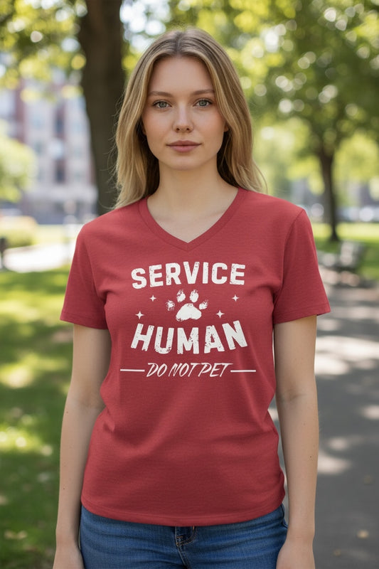 Service Human (Heather Red) Women's T Shirt