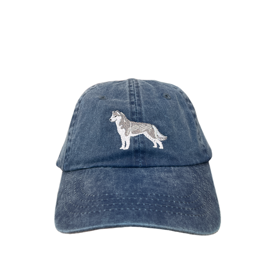 Siberian Husky, Gray and White, Dog Breed Baseball Cap