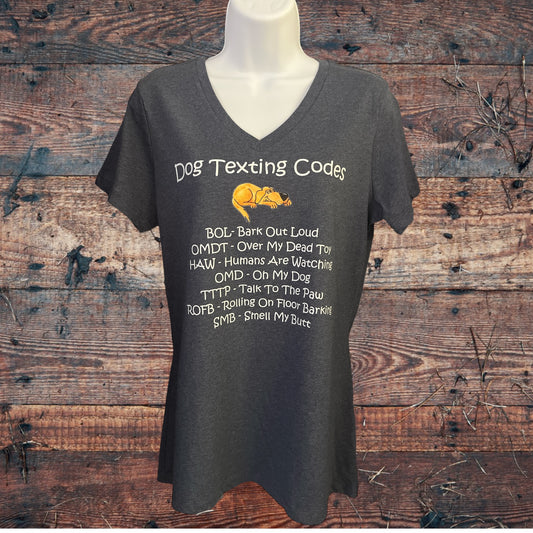 Dog Texting Code Women's Short Sleeve T Shirt