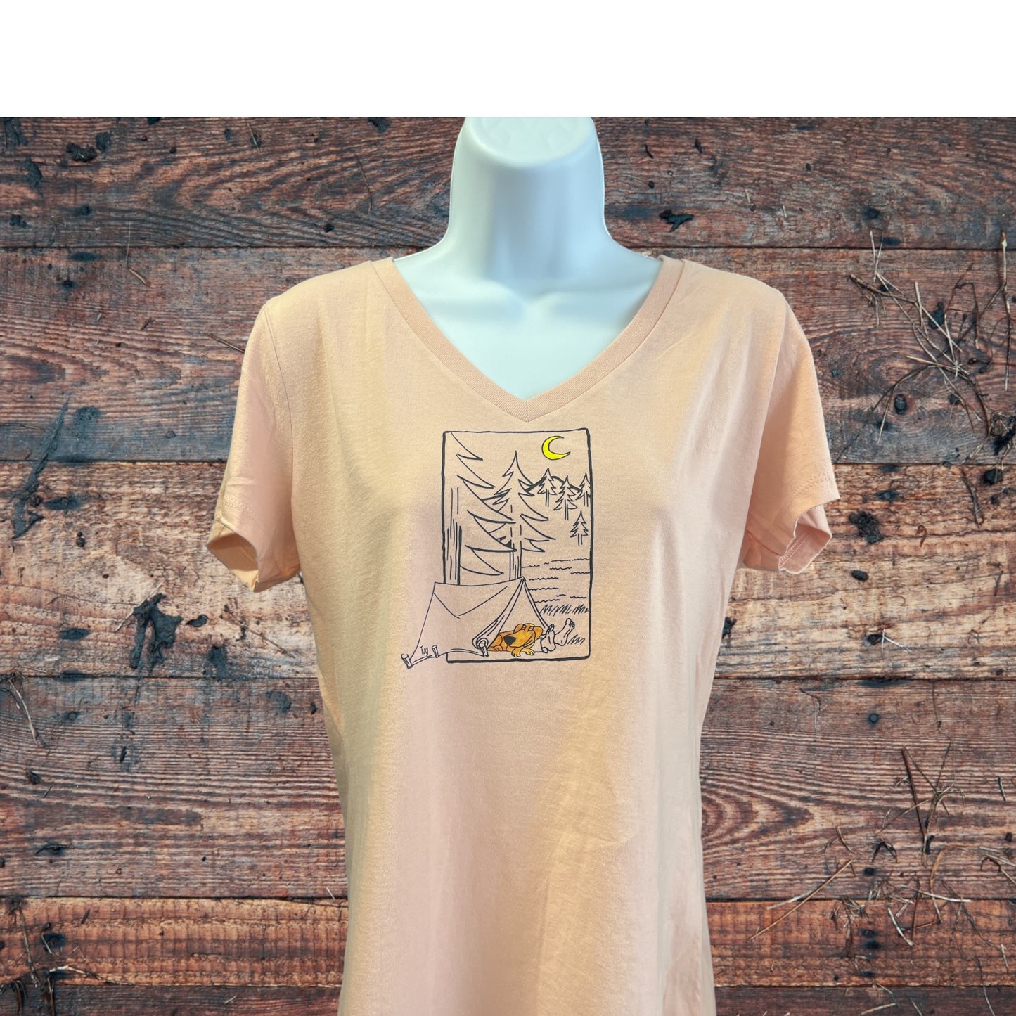 Dog and Camping Women's Short Sleeve T Shirt