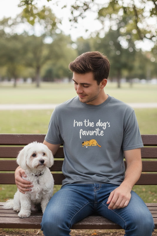 I'm The Dogs Favorite (Denim) Unisex T Shirt